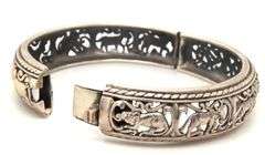 925 Sterling Silver Solid "Sprit Of Africa" Bangle