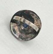 925 Sterling Silver Vintage Etruscan Revival Design Blue Opal Ring