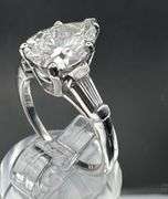 Platinum Pear Cut Diamond of 2.49ct