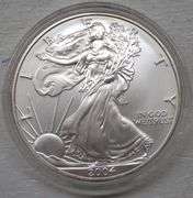 2004 $1 American Silver Eagle – 1 oz .999 Fine Silver – Bullion Coin w/ COA & Original Case