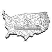 Elemetal 5 oz Silver Bar- USA Map Design