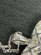 CERTIFIED 14K WHITE GOLD AND DIAMOND HEART PENDANT