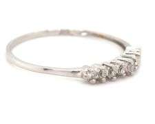 Useful Thin Platinum and Diamond Band