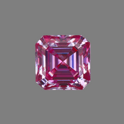 Sparkling Huge 7 Ct Sparkling VVs1 Pink Asscher Cut Simulated Diamond Solitaire