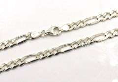 925 Sterling silver Figaro chain necklace