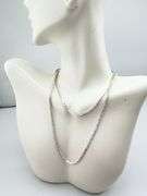 Italian 925 Sterling Silver 2mm Twist Classic Gypsophia Chain Necklace