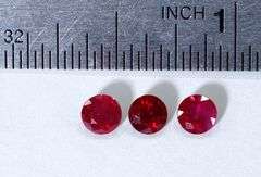 Romantic Natural Ruby - 3 Pc. Lot