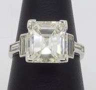 3.95CTW GIA Certified Art Deco Diamond Ring