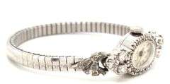 Estate Hamilton 14K WG & Diamond Ladies Watch