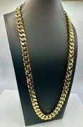 Huge  252.2 Gram 14 Kt Yellow Gold Plated Curb Link Necklace