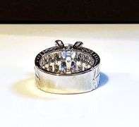 Sparkling White Gold Plate 4.5 Ct Simulated Diamond Ring