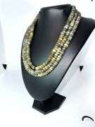 Natural Large 947.5 Ctw Blue Flash Labradorite 3 Strand Necklace