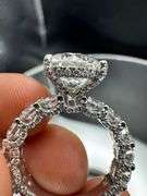14K White Gold Round Brilliant Cut Lab Diamond Ring of 8.70ct