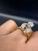 14K Yellow Gold Marquise Cut Diamond Ring of 3.85
