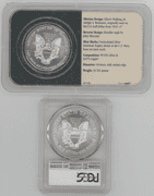 2002 Gem BU in Littleton holder and 2015 $1 PCGS MS69 Silver Eagles
