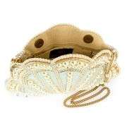 Seaside Luxury Pearl and Beaded Shell Crossbody Handbag