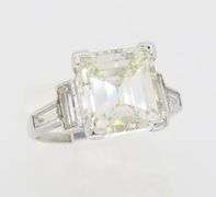 3.95CTW GIA Certified Art Deco Diamond Ring