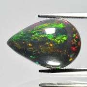 Continuous flashing! Silky black color! 4.61ct Black Opal!