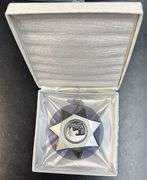 Solid Sterling Silver 1975 Franklin Mint Christmas Ornament. Custom box