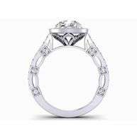 Sparkling 2.65 Ct VVs1 Light Sky Blue Fire Moissanite Ring