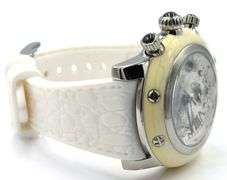 Glam Rock white dial stainless steel watch