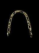 Dazzling 10 Gram 14 K Yellow Gold Plated Italian Figaro Link Bracelet