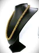 Huge 97.8 Yellow Gold Plated Byzantine Chain Necklace