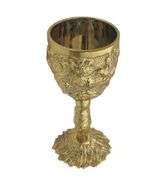 Gold-Plated Medieval Chalice Goblet