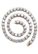 Unbelievable! 61.3 CTTW Lab Diamond Riviere Necklace in  14KT Rose Gold