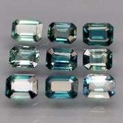 Beautifully blended color! 2.30ct set of blue green Australian Sapphires!