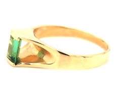 Nicely Styled 14K YG Green Tourmaline RinG