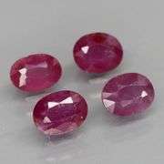 Collectors set of 4 UNTREATED Winza Rubies weighing 5.78 carats!