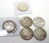 7 Full Bell Line Unc Franklin Halves