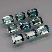 Beautifully blended color! 2.30ct set of blue green Australian Sapphires!