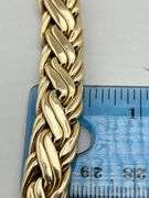 Vintage Tiffany& Co 14KT Yellow Gold Graduated Thick Woven Link Necklace