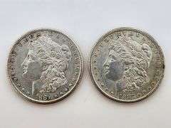 1881-S & 1882-S Morgan Silver Dollars