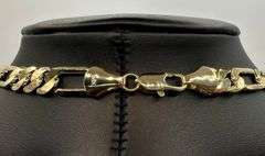 37.5 Gram 14 Kt. Gold Plate Figaro Italian Link Chain Necklace