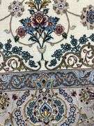 Handmade Fine Silk Persian Isfahan 7.11x5.2