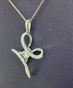 Beautiful Sterling silver with center dancing Moissanite necklace