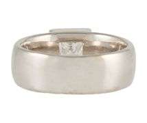 2.25ct Princess Diamond Solitaire Bezel Set Ring in 14K