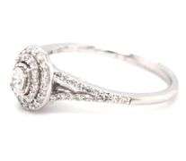 10kt White gold oval diamond engagement ring