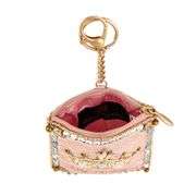 Crowned Jewel Beaded Pink with Gold Crown Coin Purse