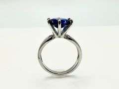 Beautiful 3.5 Ct Deep Midnight Blue Simulated VVs1 Diamond Ring
