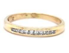 In Demand Thin 14K YG Princess Cut Diamond Band