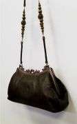 Leather Vintage Bag Blk Brown