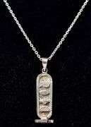 Egyptian Designed Pendant Necklace in Sterling Silver