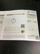 CERITIFED 14K WHITE GOLD CHAIN WITH DIAMOND PENDANT