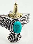 925 Sterling Silver Turquoise Eahle Cuff