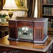 7-in-1 Turntable with Handmade Wooden Exterior