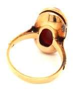 Estate 18K Cabachon Coral Ring